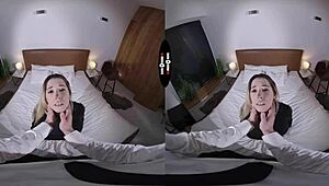 Blonde Big Tits Bombshell Fucked Hard In Dark VR Room