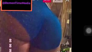 Ebony teen shakes big ass on webcam demon time