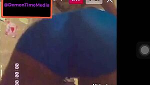 Ebony teen shakes big ass on webcam demon time