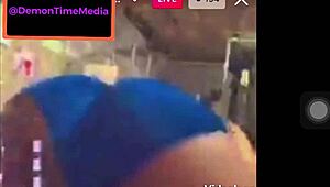 Ebony teen shakes big ass on webcam demon time