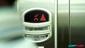 brunette fucks hard in crowded bar right in front of customers