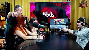 binho licks that pink teen pussy so good on podcast table ruan speechless as she takes control