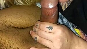 dream girl can't wait, she tongues my cock sloppy before i wake up