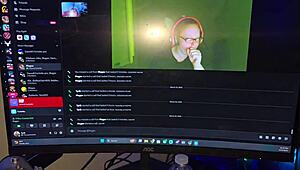 Redhead gamer girl sneaks bbc creampie between game rounds