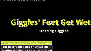 giggles, my feet in these heels got me strutting so sexy, tease em close with my long hair and tats...