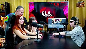 binho licks that pink teen pussy so good on podcast table ruan speechless as she takes control