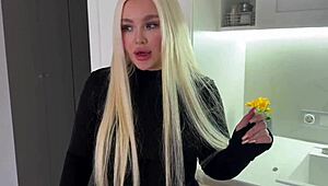 young landlady in stockings begs for my cock after long dry spell