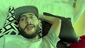 damn this slut shows up just to deepthroat and swallow my load in bed!!