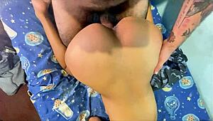 punish this pretty latina's tight wet pussy in the garage