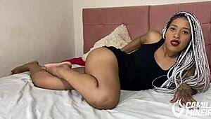 gostosa in miniskirt fingers her wet pussy hard and cums twice