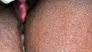 Petite Ebony Nympho Fights Big Black Cock Till Moaning Orgasm Over Tyson Rig