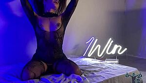 Brazilian Milf Gets Wet Masturbating Before Live with Handjob Tease