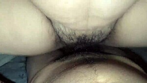 Her hairy pussy gets fucked so deep it gapes with cum dripping everywhere