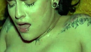 blue eyed brunette with small tits gets her tight pussy hammered nonstop in hotel bed