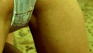 silk panty slave bound for sensual femdom massage and licks