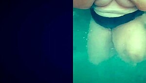 wet teen slut teases big ass tits and pussy in hot jacuzzi with horny babe