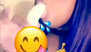 butta demonstrates banana blowjob techniques