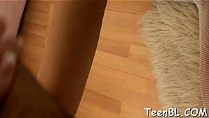 babes' sizzling blowjob leaves hunk desperate to cum