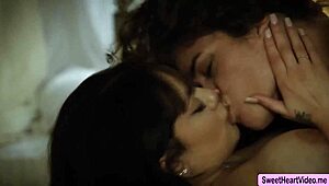 Lesbian girlfriends worship asses with facesitting and pussy licking on bed