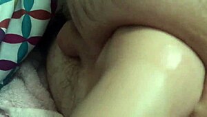 wife stretches husband's asshole wide open with intense fisting action