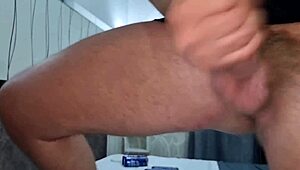 you won't believe this hung guy's closeup huge cock stroke anal play massive cumshot