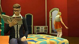 Hot BLONDE TEEN invites colleague home for CREAMPIE study fuck