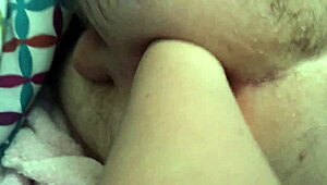 wife stretches husband's asshole wide open with intense fisting action