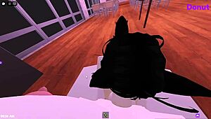 Man fucking in Roblox classroom feels so wrong but damn it's hot and intense