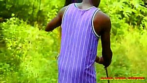 damn this bbw african wife's bushy pussy takes my fat cock so deep while her huge tits bounce wild