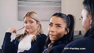 besties share bfs monster cock in hardcore group tittyfuck and riding reality fun