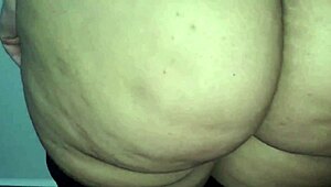 Mature BBW Housewife Strips Sensual Dance Teasing Huge Ass for Hubby's Friend