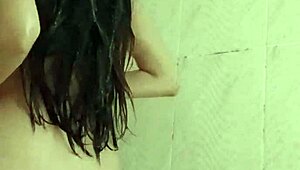 little college teen sneaks a shower masturbate but roommate catches her dripping wet