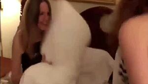 petite teen lesbians in lingerie tease each other alone in the hotel room