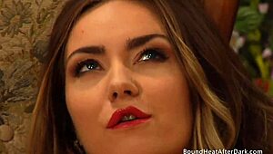 horny lesbian mistress fingers bound sub to orgasm