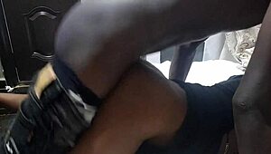 Naughty son sneaks up on hot house girl! 😈🍑