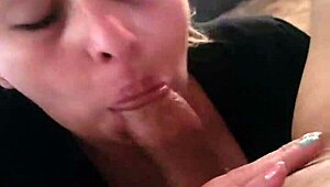 Wife's sloppy handjob blowjob hides wild secrets