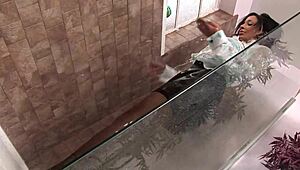 i couldnt resist romana's steamy shower fuck, shaved and tattooed!!