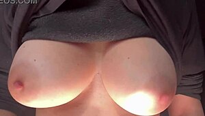 italian milf artemisia love bounces huge natural tits in hot solo closeup