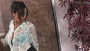 i couldnt resist romana's steamy shower fuck, shaved and tattooed!!