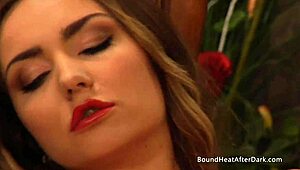 horny lesbian mistress fingers bound sub to orgasm