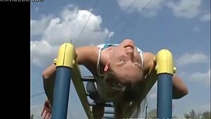 petite teen lesbians in lingerie tease each other alone in the hotel room