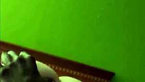 He gropes her big ass and swollen pussy in this twisted session she can't resist