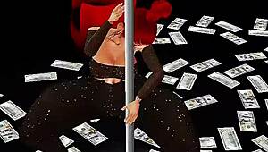 bbw with big ass and tits dances then gets ripped clothes and bbc creampie at strip club 💃🍑