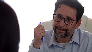 lawyer bends chinese milf nicole doshi over desk for rough anal office doggystyle pounding