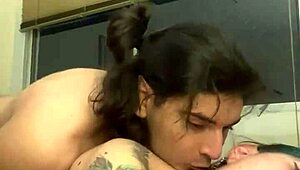 we got so horny waiting for pizza delivery, the guy's taking forever!!