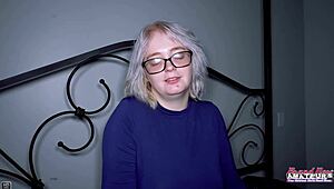 platinum blonde coed annie archer deepthroats then takes wet pussy pounding