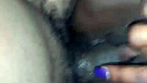 chubby ebony babe fills up with hot creampie mess