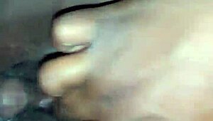 chubby ebony babe fills up with hot creampie mess