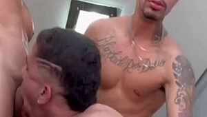 in the maloca the lover pounds her ass while hubby watches every thrust