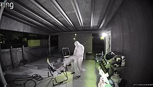 Bent over public wife takes creampie after sucking huge cock outdoors